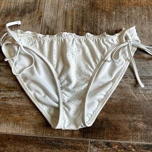 white bikini bottoms